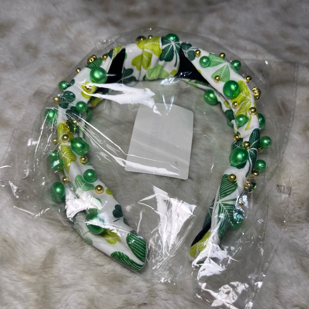 Shamrock Wide Hair Band, Headband - Picture 4 of 4